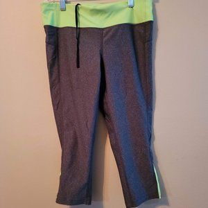 4 for $25 Xersion Leggings Grey Lime Green Detail